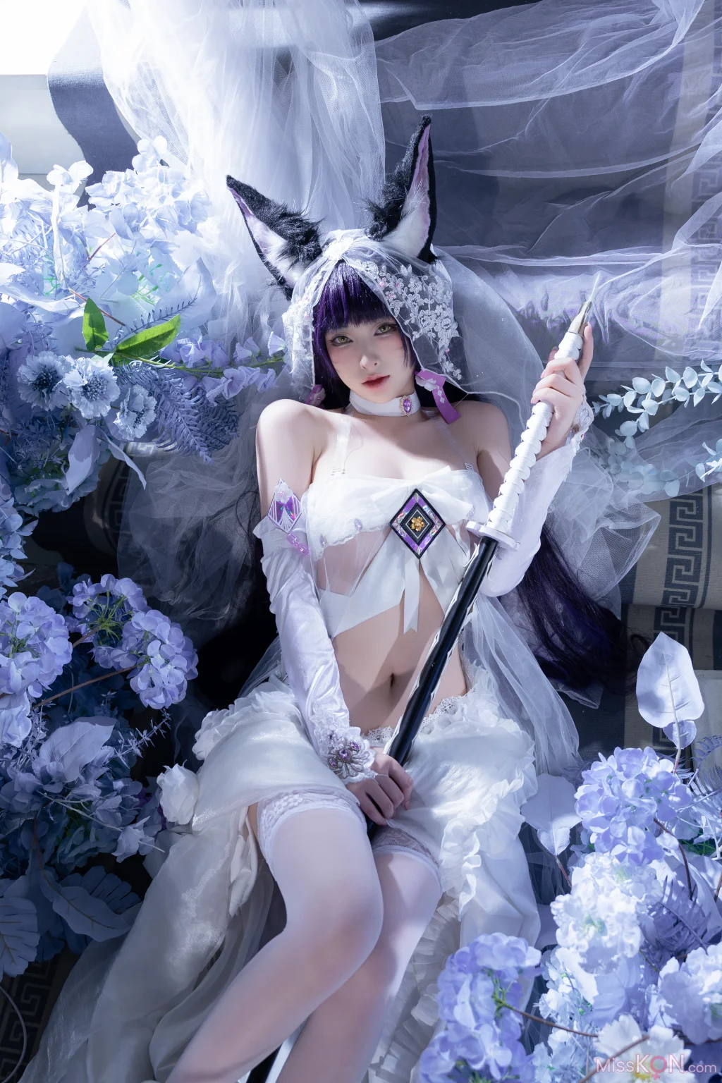 Coser@清水由乃: 碧蓝航线 武藏紫藤花 (51 photos + 1 video) – Page 3