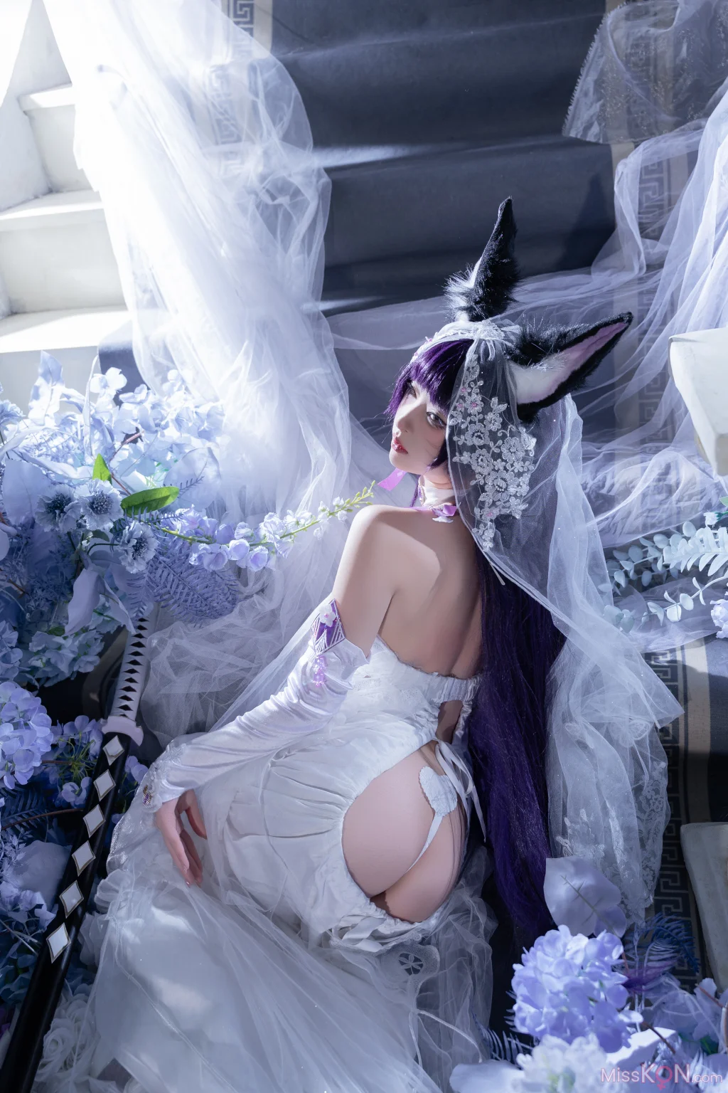 Coser@清水由乃: 碧蓝航线 武藏紫藤花 (51 photos + 1 video) – Page 3