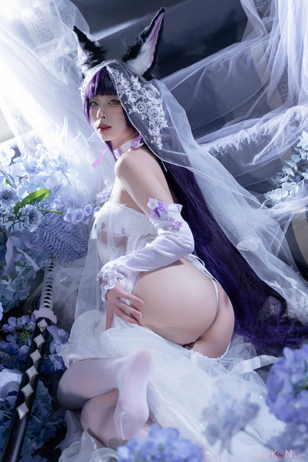 Coser@清水由乃: 碧蓝航线 武藏紫藤花 (51 photos + 1 video) – Page 3
