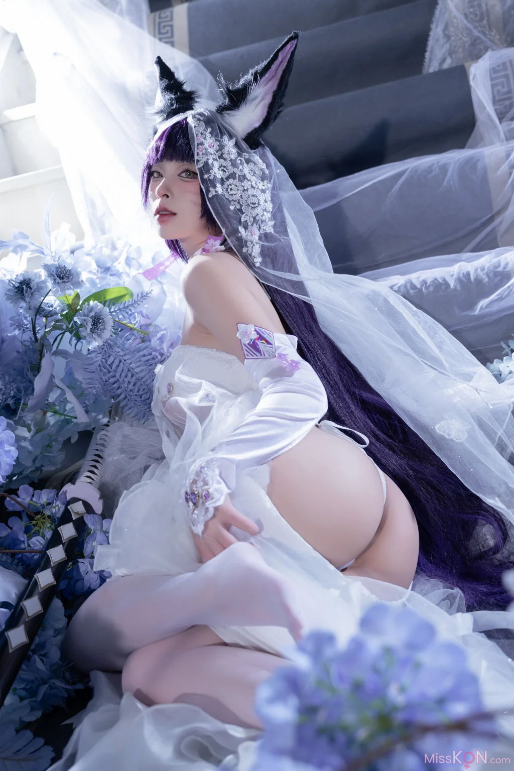 Coser@清水由乃: 碧蓝航线 武藏紫藤花 (51 photos + 1 video) – Page 3