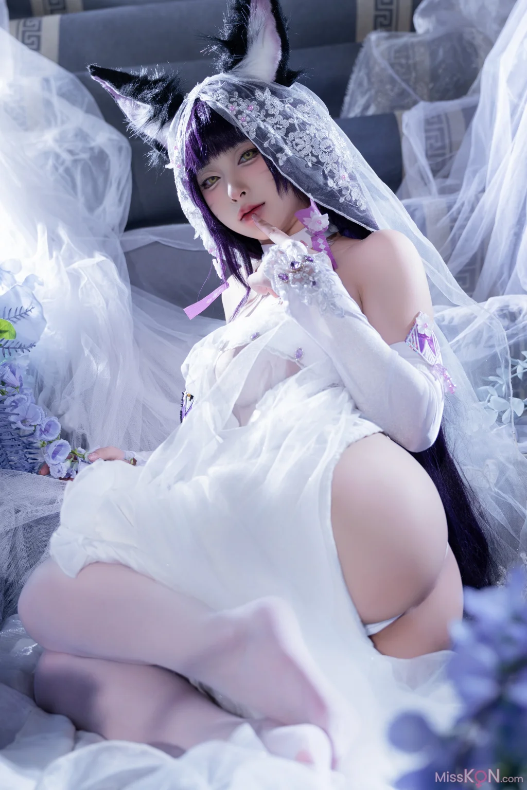 Coser@清水由乃: 碧蓝航线 武藏紫藤花 (51 photos + 1 video) – Page 3