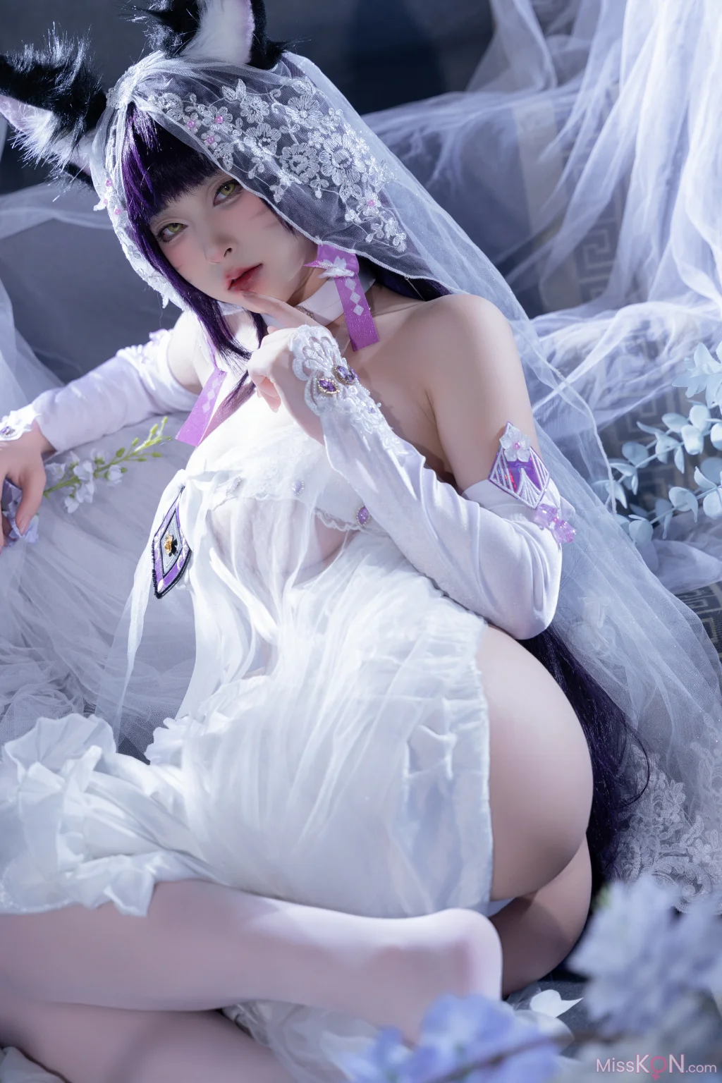 Coser@清水由乃: 碧蓝航线 武藏紫藤花 (51 photos + 1 video) – Page 3