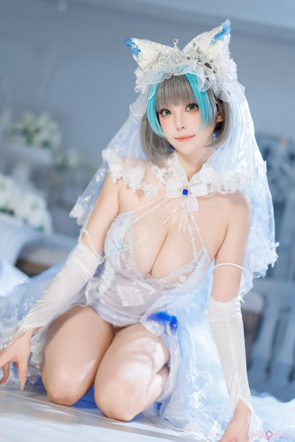 Coser@蜜汁猫裘: 碧蓝航线 柴郡 花嫁 (134 photos + 2 videos)
