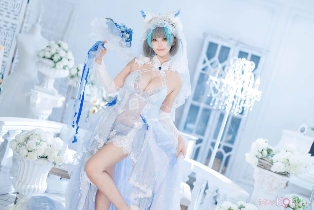 Coser@蜜汁猫裘: 碧蓝航线 柴郡 花嫁 (134 photos + 2 videos) – Page 2