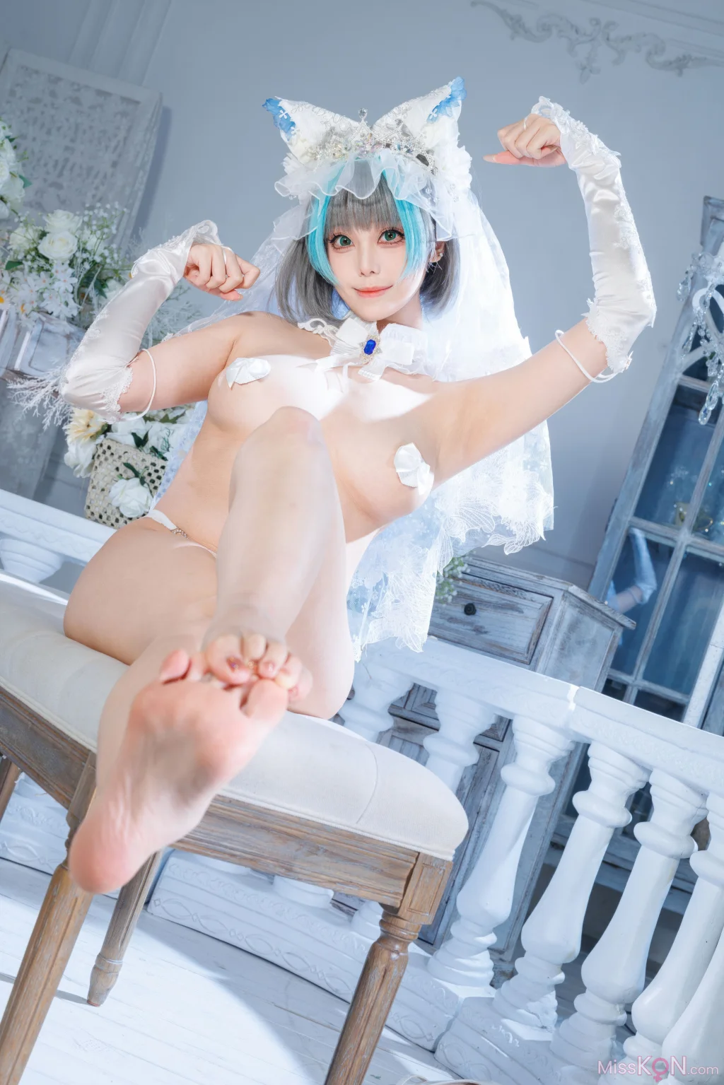 Coser@蜜汁猫裘: 碧蓝航线 柴郡 花嫁 (134 photos + 2 videos) – Page 3