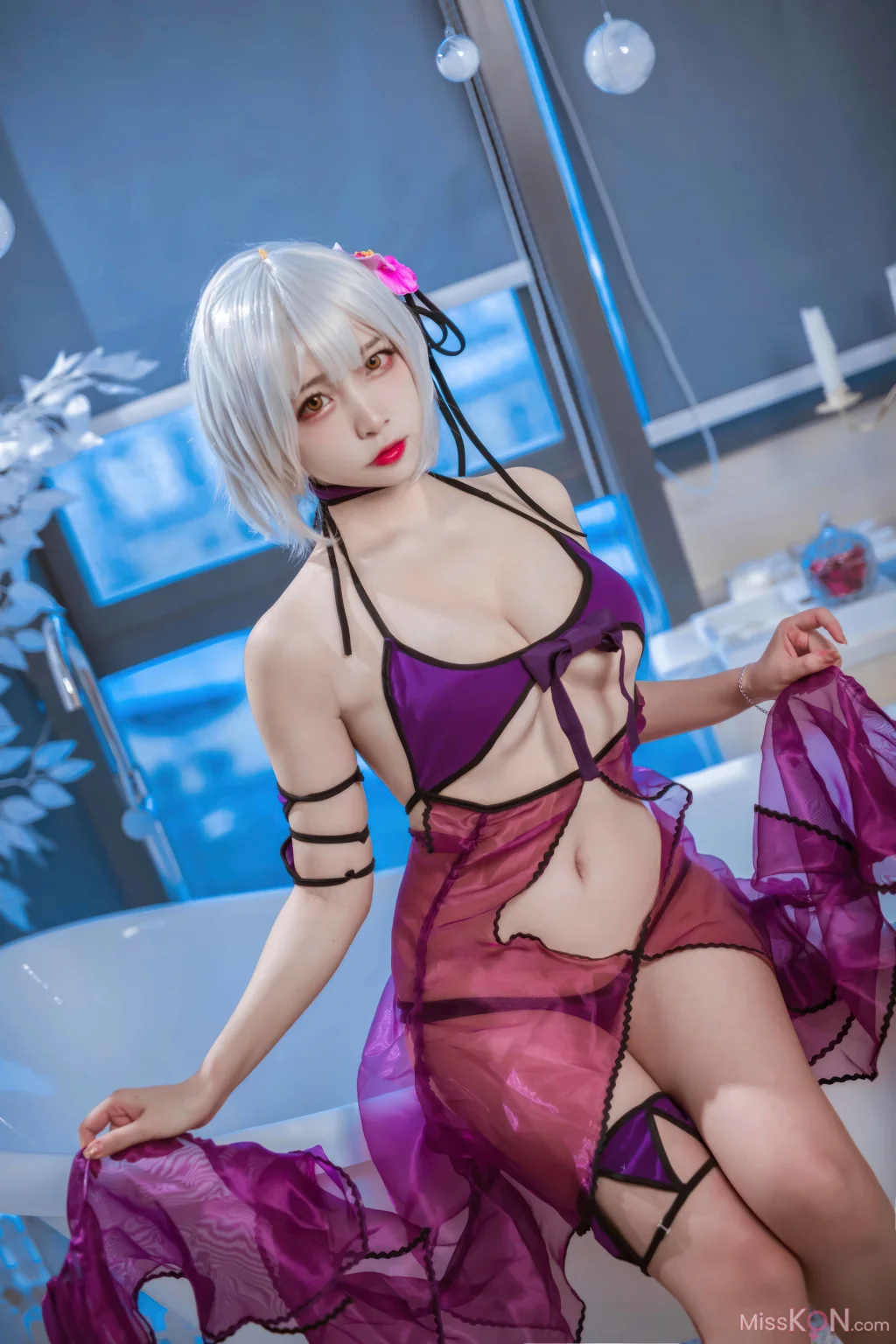 Coser@二佐Nisa: FATE-黑贞水着 (40 photos)