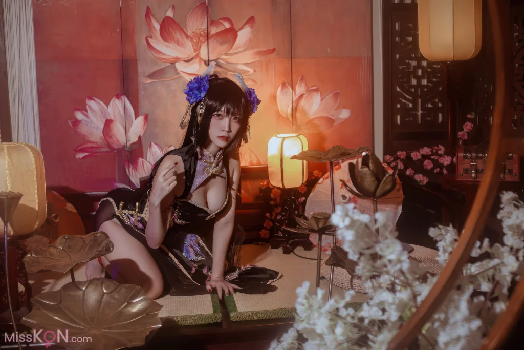 Coser@二佐Nisa: 碧蓝航线-比叡鲟旗袍 (24 photos)