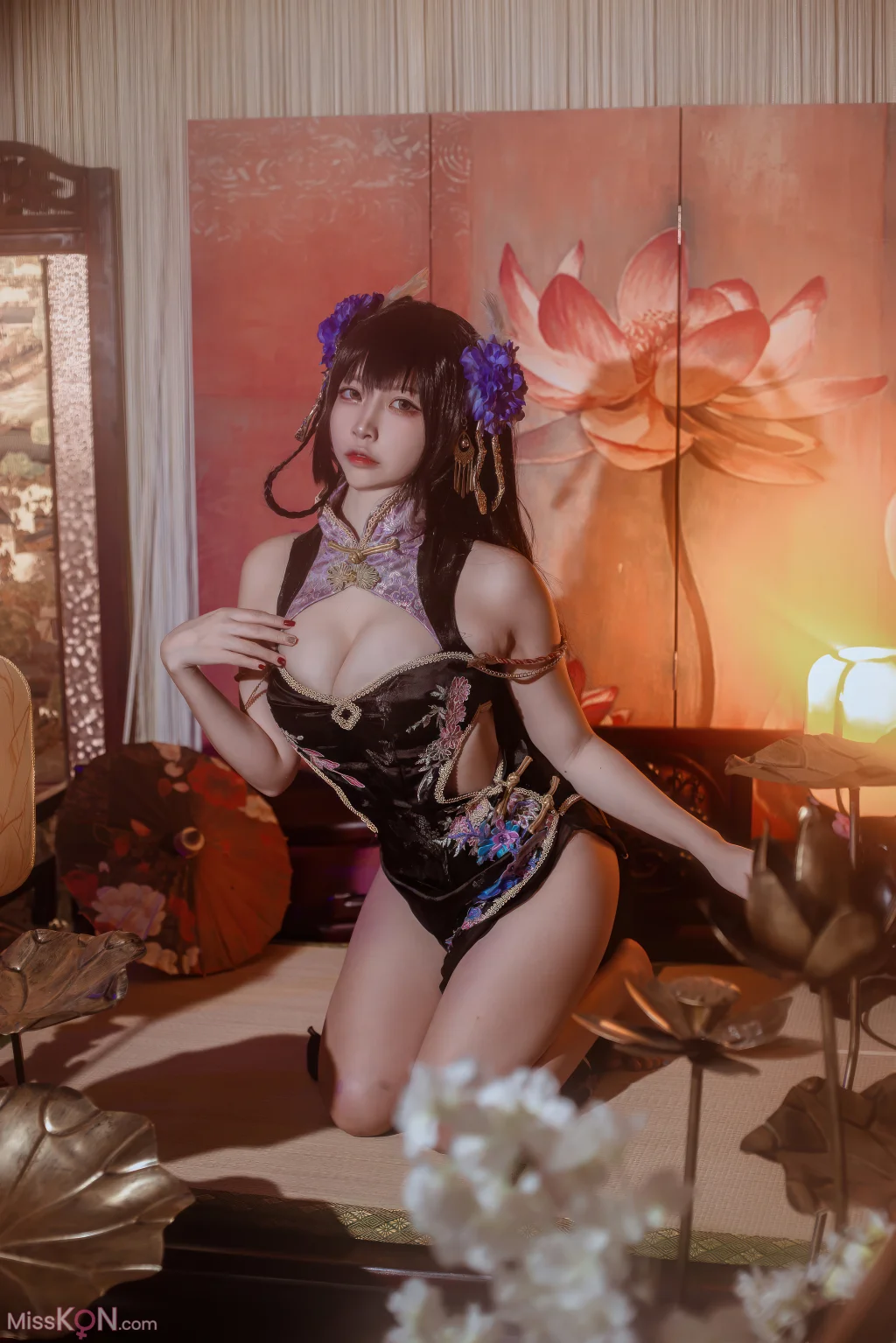 Coser@二佐Nisa: 碧蓝航线-比叡鲟旗袍 (24 photos)