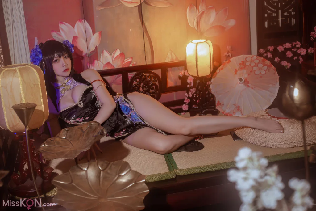 Coser@二佐Nisa: 碧蓝航线-比叡鲟旗袍 (24 photos)