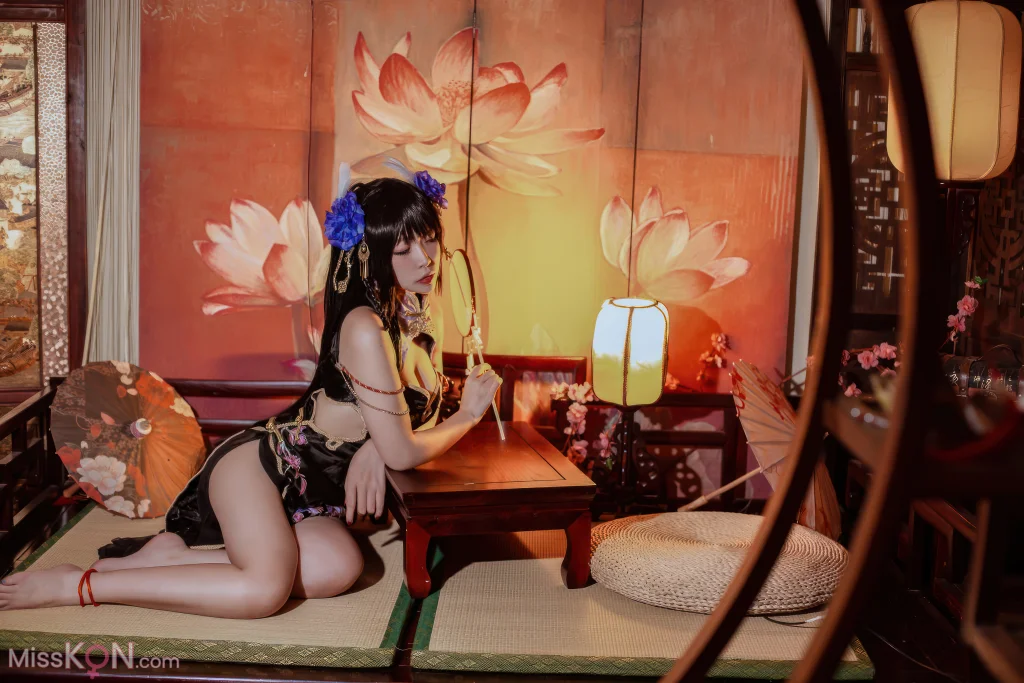 Coser@二佐Nisa: 碧蓝航线-比叡鲟旗袍 (24 photos)