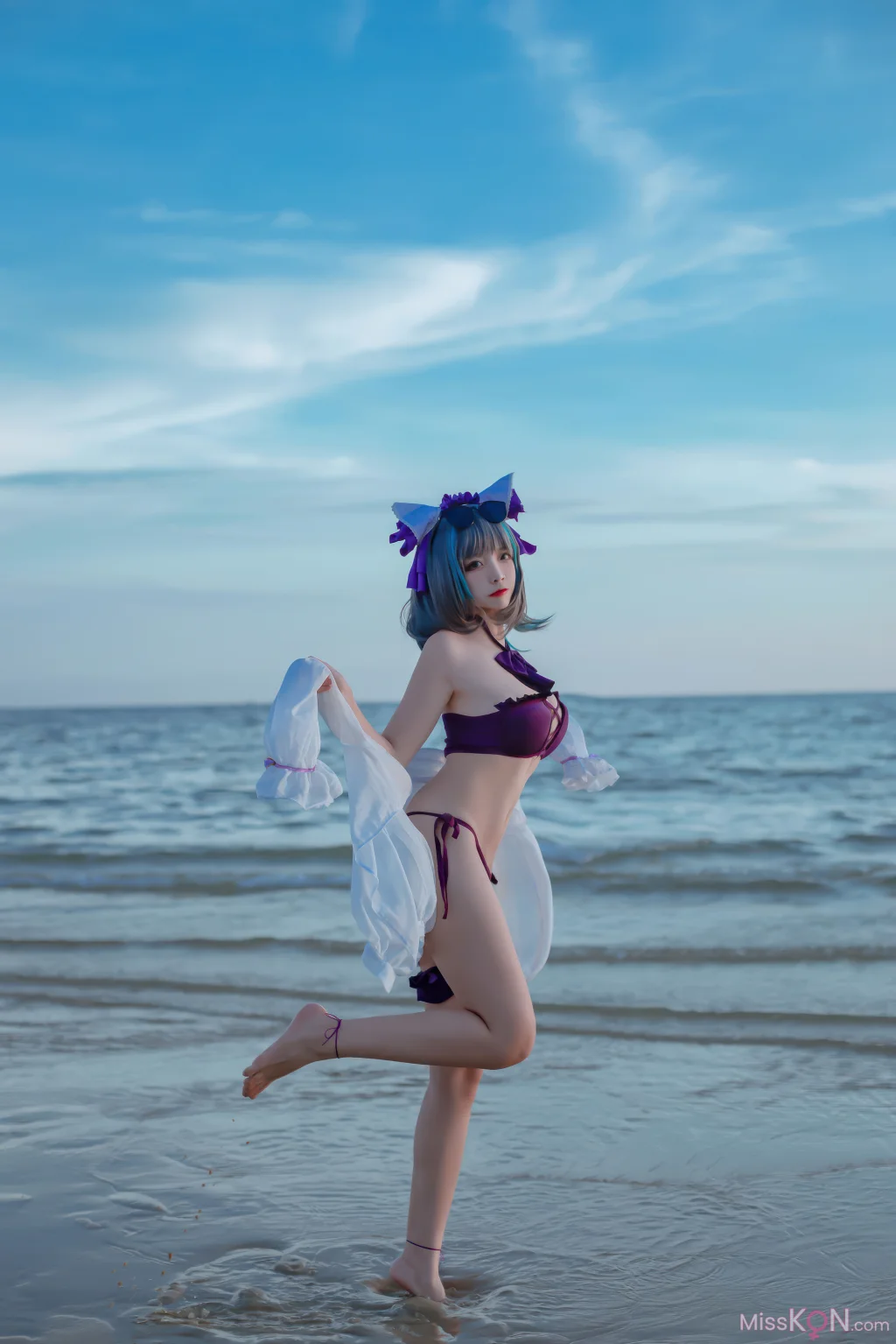 Coser@二佐Nisa: 碧蓝航线-柴郡泳装 (30 photos)
