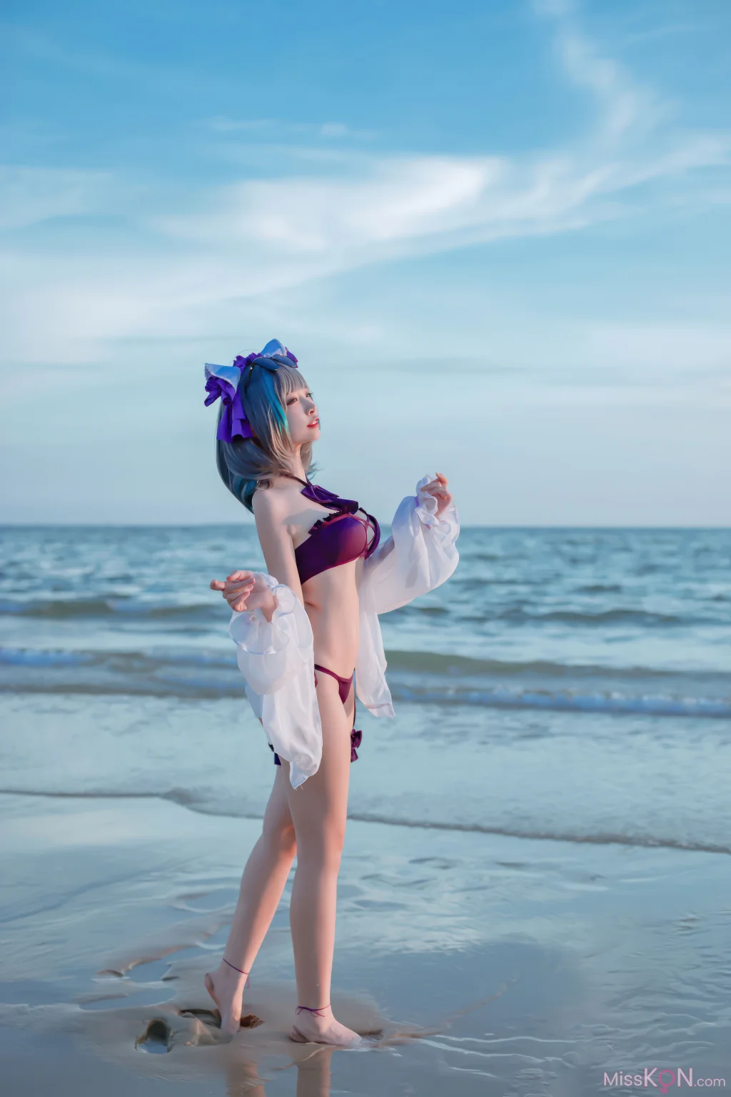 Coser@二佐Nisa: 碧蓝航线-柴郡泳装 (30 photos)