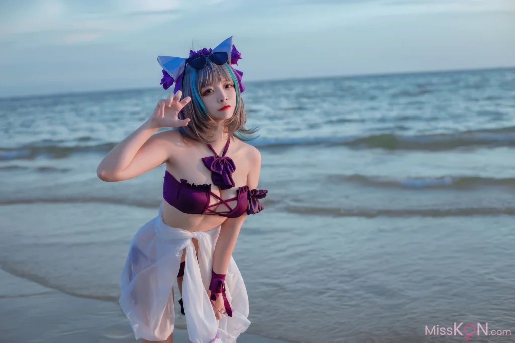 Coser@二佐Nisa: 碧蓝航线-柴郡泳装 (30 photos)