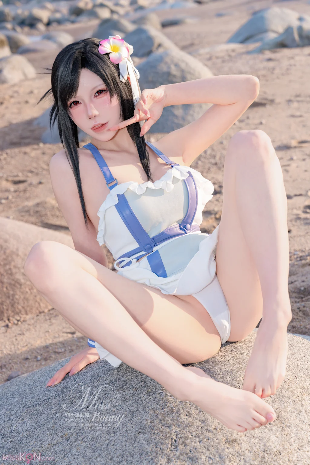 Coser@黏黏团子兔: 2025泳装限定作 海边假日 蒂法 (80 photos) – Page 2