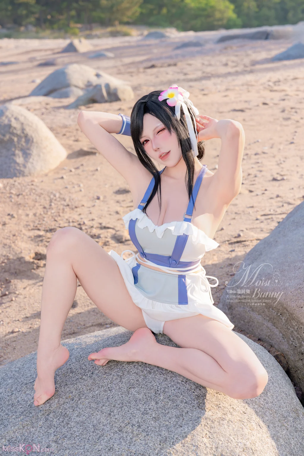 Coser@黏黏团子兔: 2025泳装限定作 海边假日 蒂法 (80 photos) – Page 2