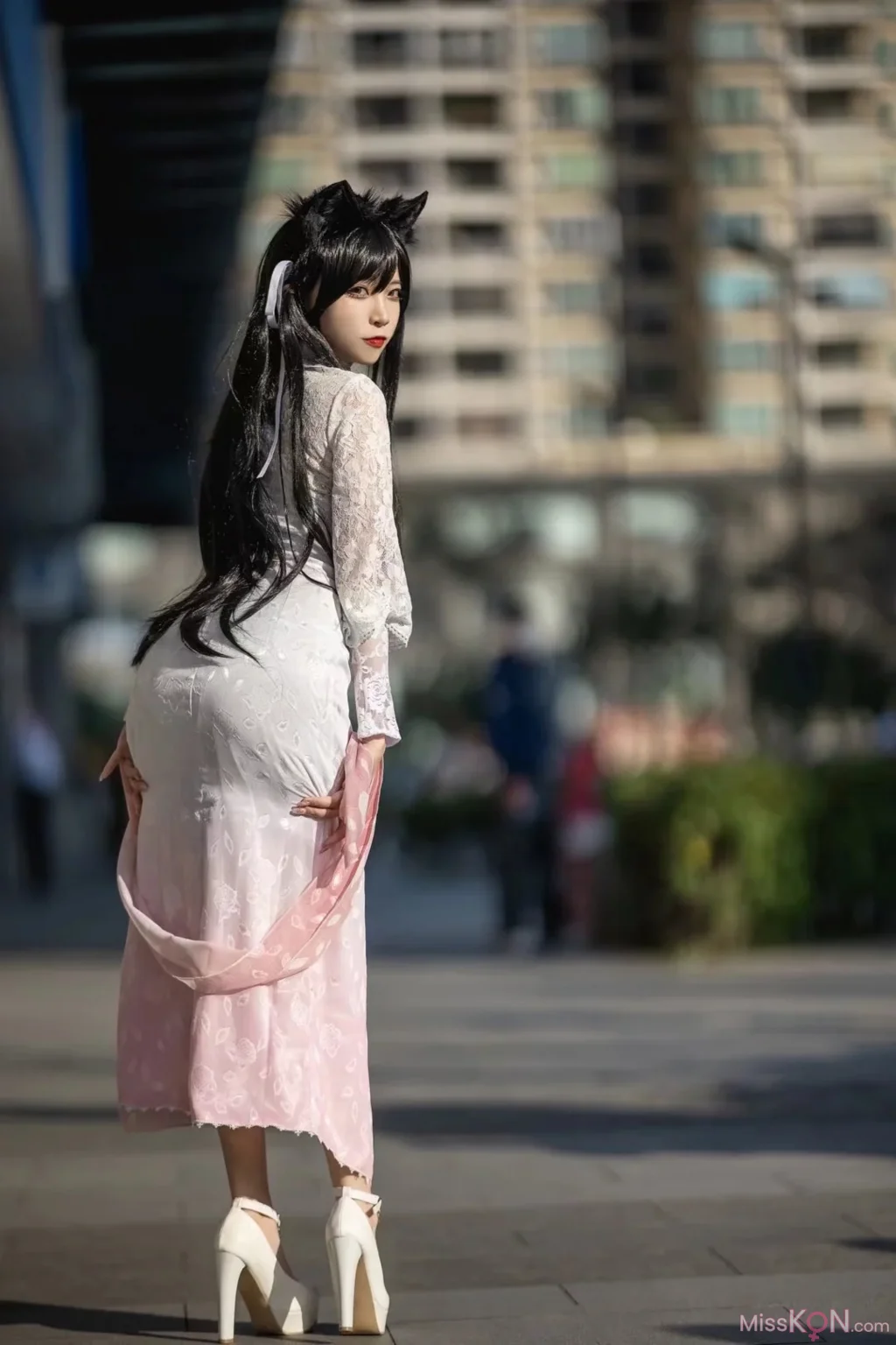 Coser@二佐Nisa: 碧蓝航线 爱宕旗袍 (18 photos)