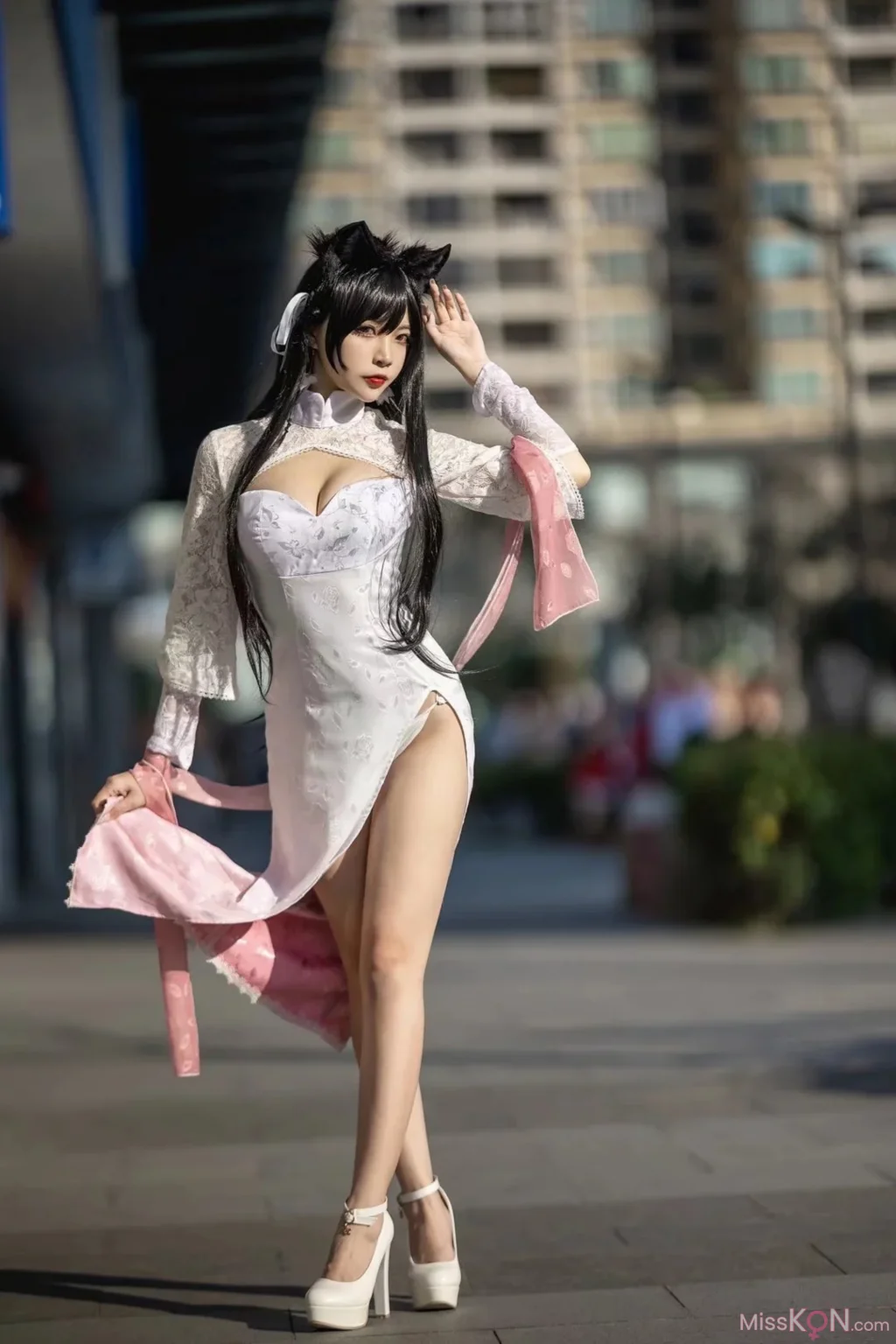 Coser@二佐Nisa: 碧蓝航线 爱宕旗袍 (18 photos)
