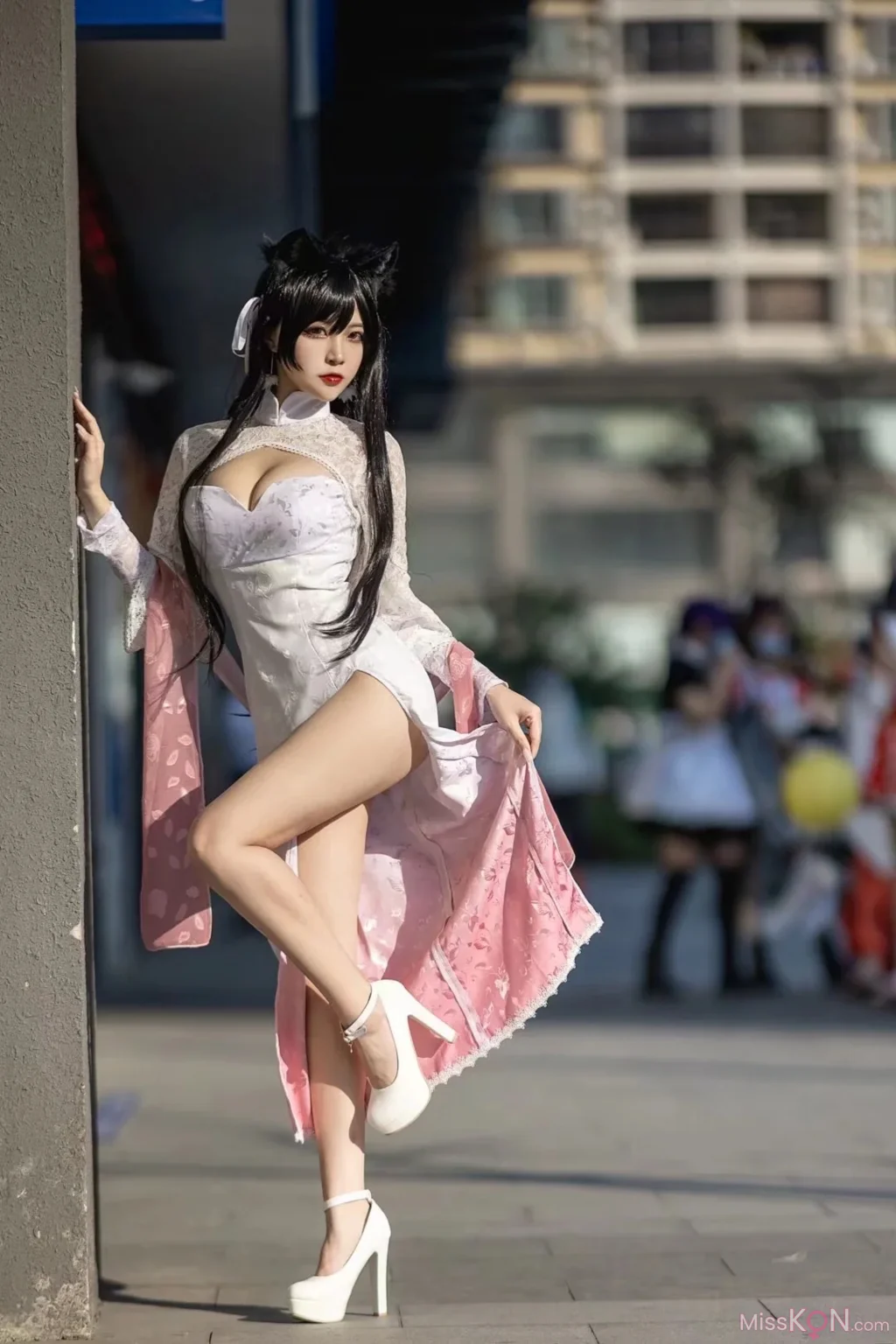 Coser@二佐Nisa: 碧蓝航线 爱宕旗袍 (18 photos)