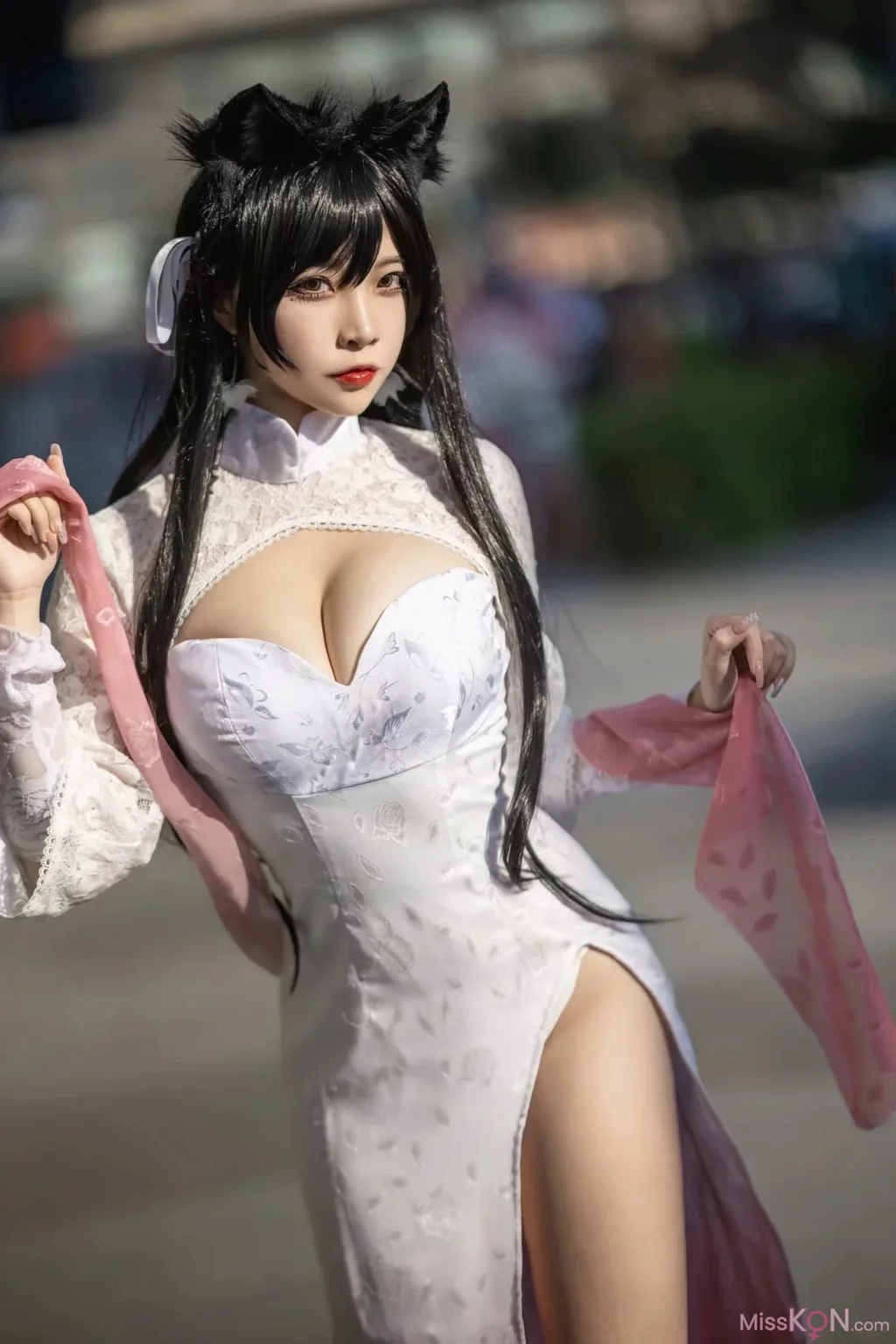 Coser@二佐Nisa: 碧蓝航线 爱宕旗袍 (18 photos)