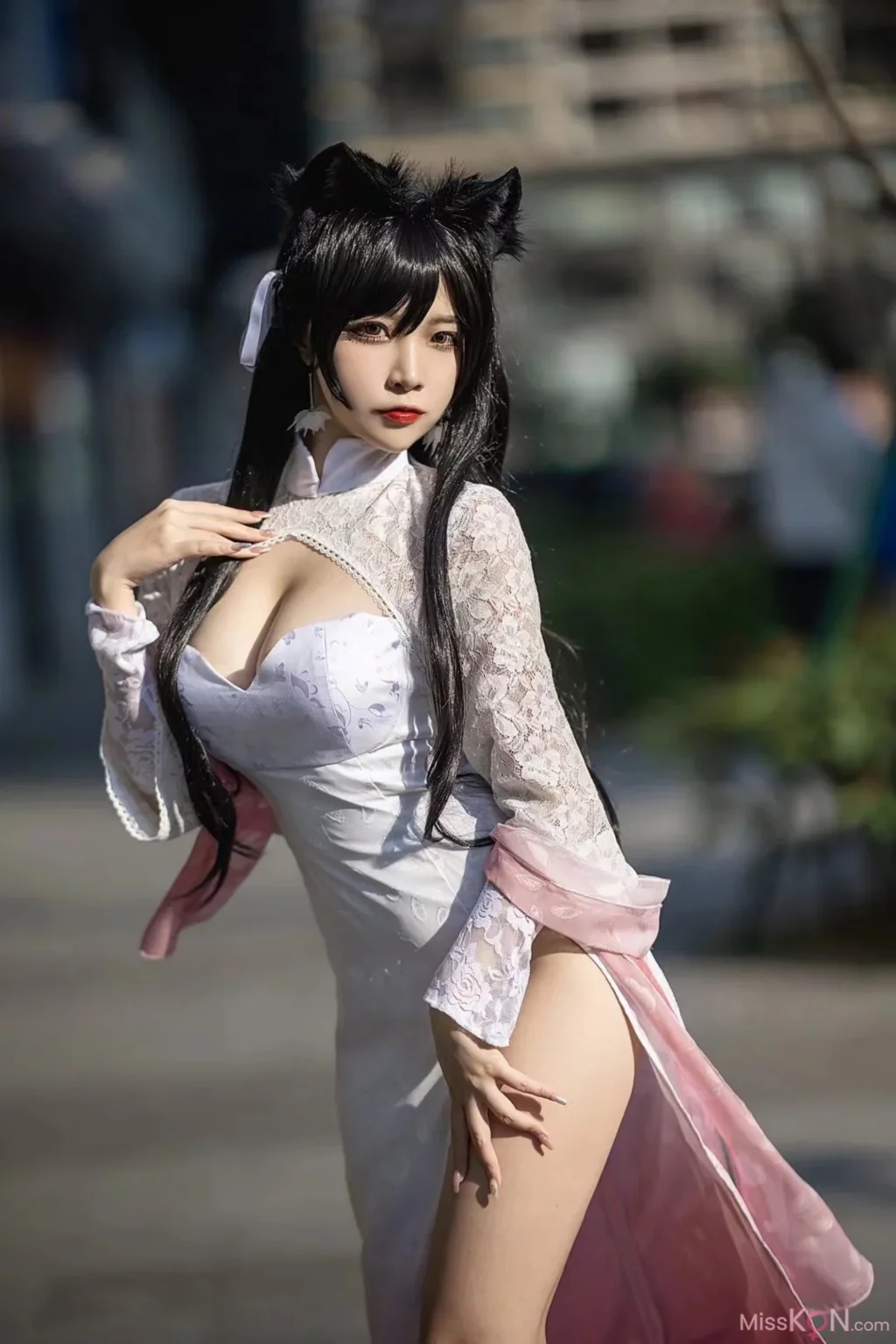 Coser@二佐Nisa: 碧蓝航线 爱宕旗袍 (18 photos)
