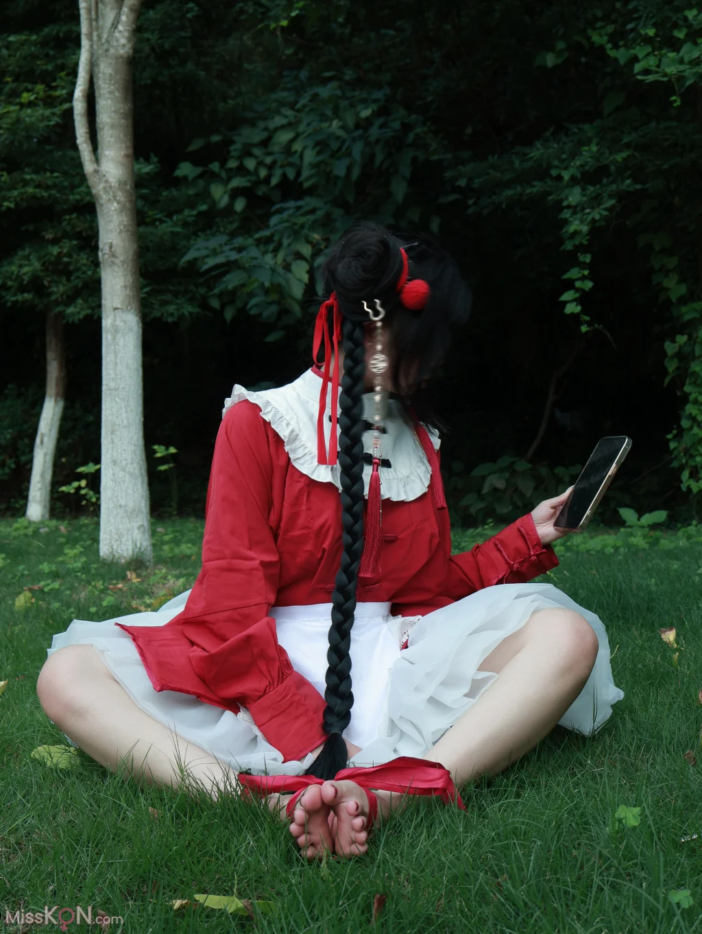 小羊蛋卷: 红色小吊带+红色中华娘 (20 photos) – Page 2
