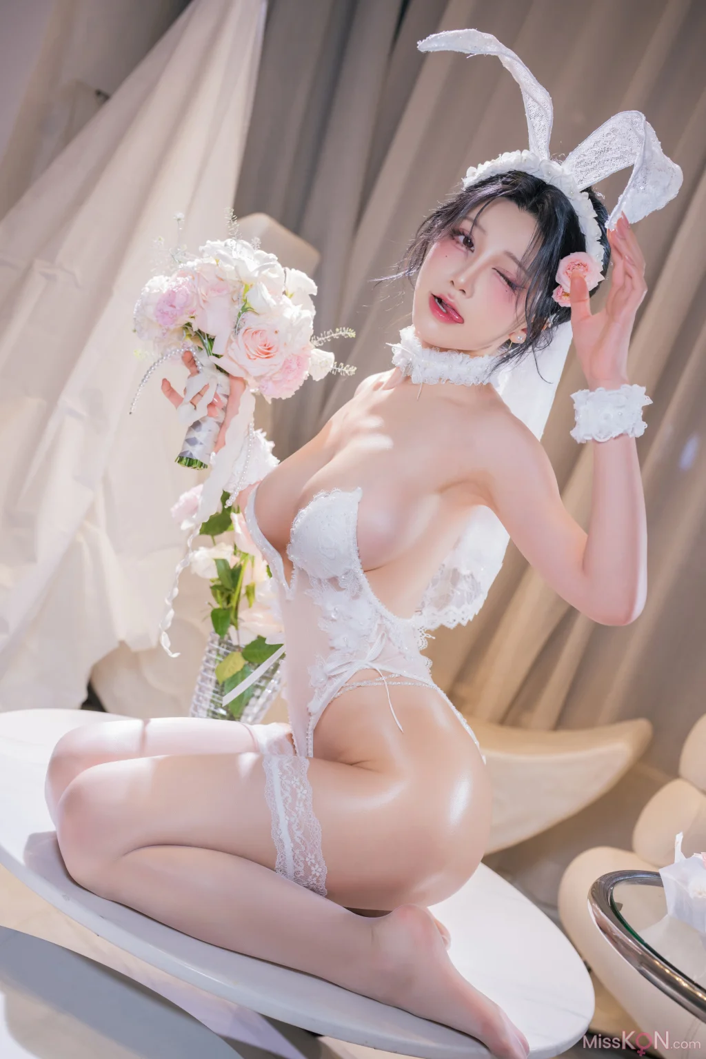 Coser@水淼Aqua: Aqua Birthday Bunny 生日婚纱兔女郎 (54 photos) – Page 2
