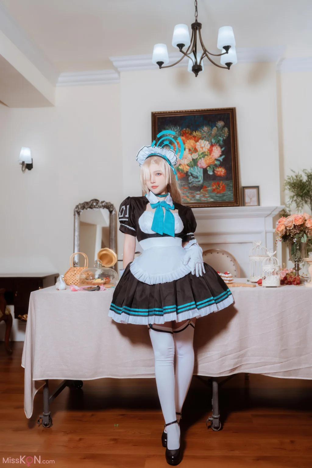 Coser@二佐Nisa: 蔚蓝档案 明日奈女仆 (30 photos)