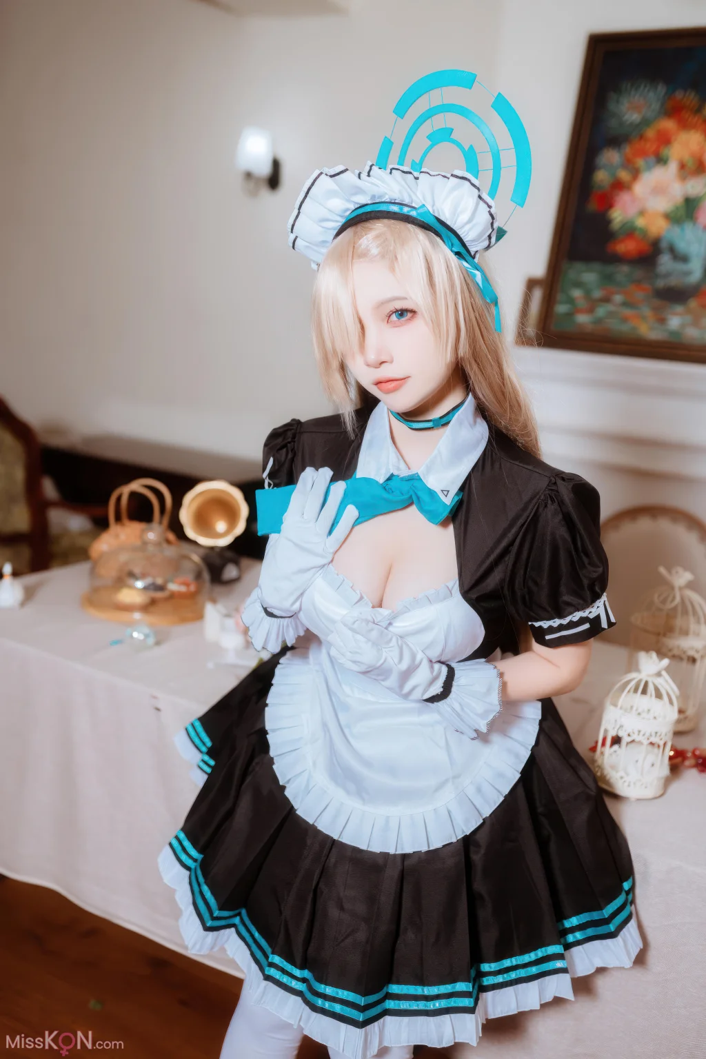 Coser@二佐Nisa: 蔚蓝档案 明日奈女仆 (30 photos)