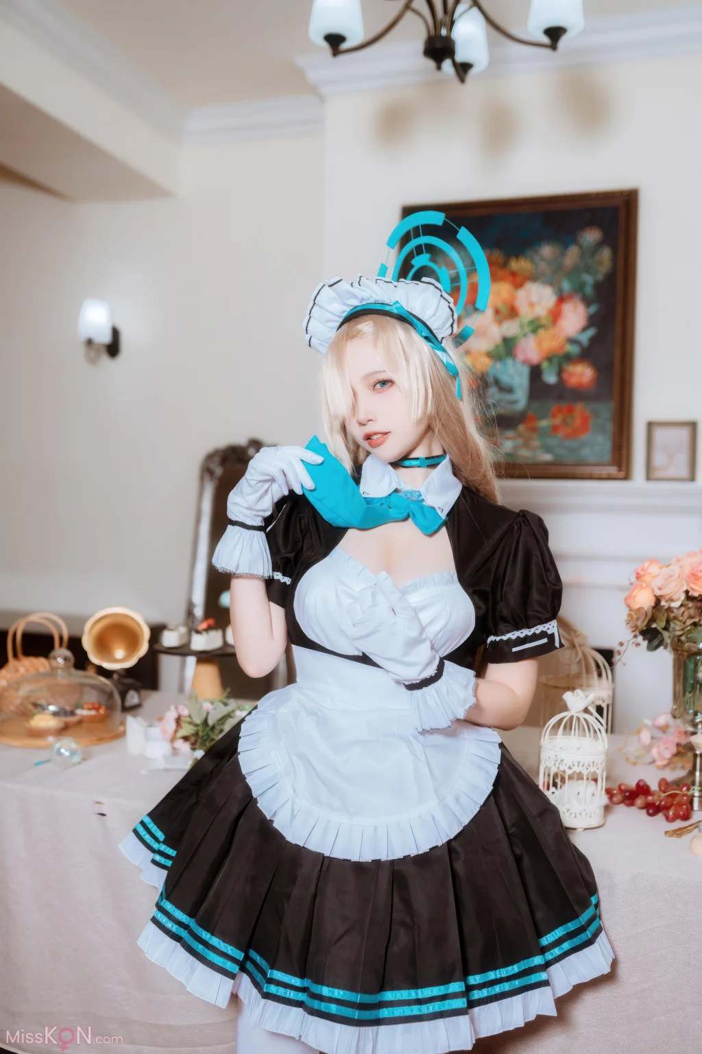 Coser@二佐Nisa: 蔚蓝档案 明日奈女仆 (30 photos)
