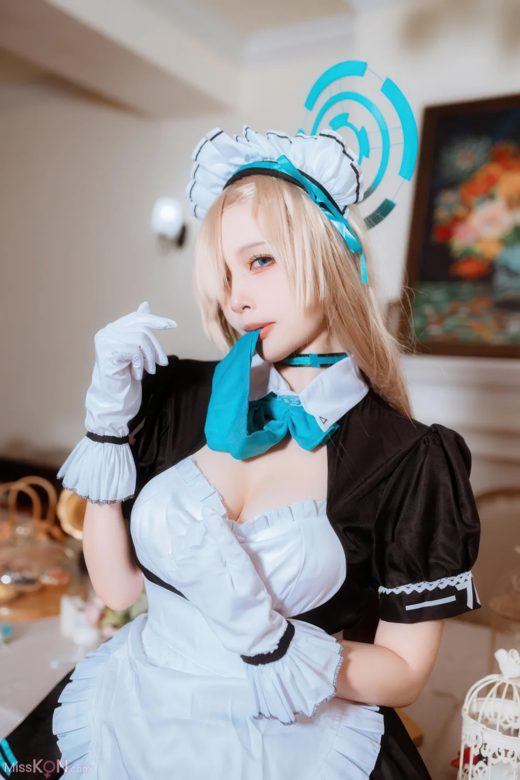 Coser@二佐Nisa: 蔚蓝档案 明日奈女仆 (30 photos)