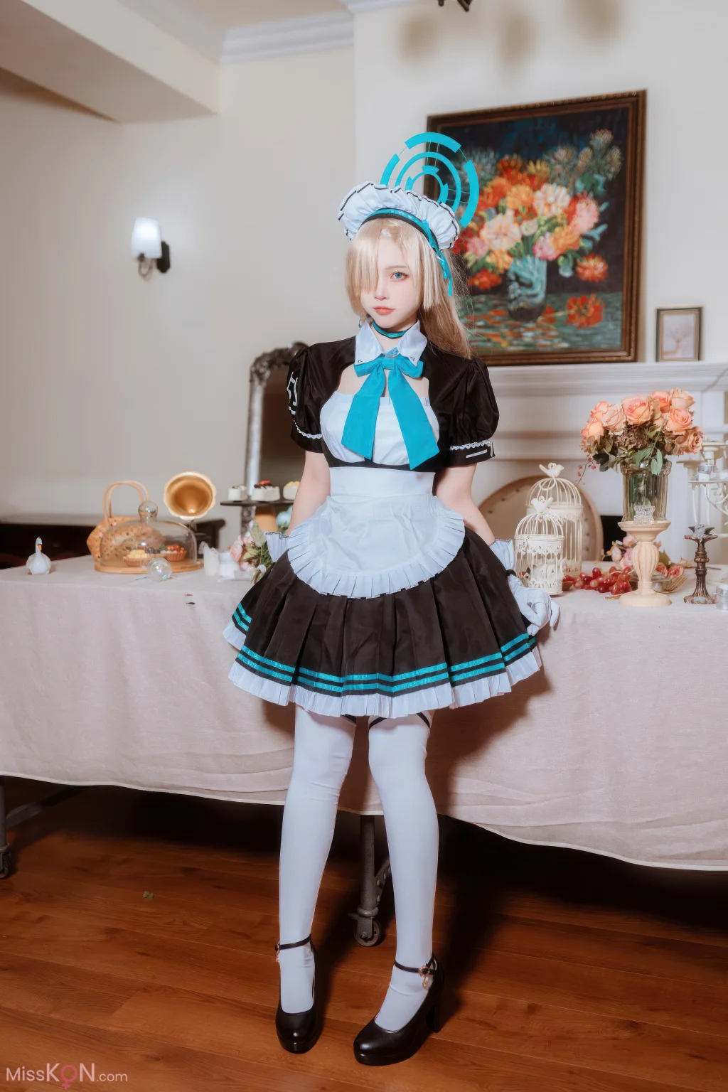 Coser@二佐Nisa: 蔚蓝档案 明日奈女仆 (30 photos)