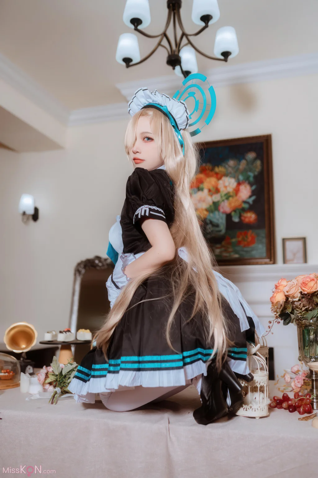 Coser@二佐Nisa: 蔚蓝档案 明日奈女仆 (30 photos)