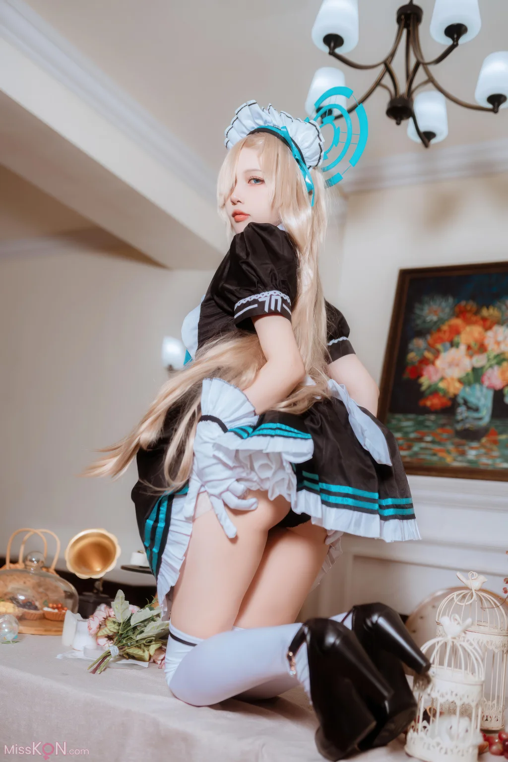 Coser@二佐Nisa: 蔚蓝档案 明日奈女仆 (30 photos)