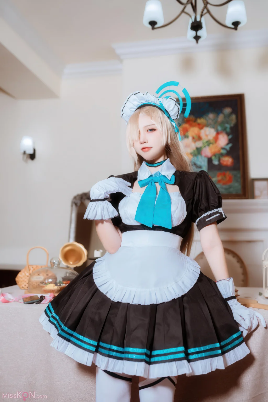 Coser@二佐Nisa: 蔚蓝档案 明日奈女仆 (30 photos)