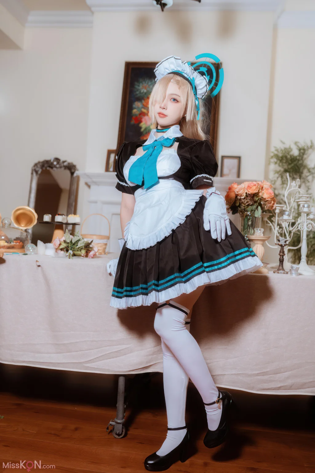 Coser@二佐Nisa: 蔚蓝档案 明日奈女仆 (30 photos)