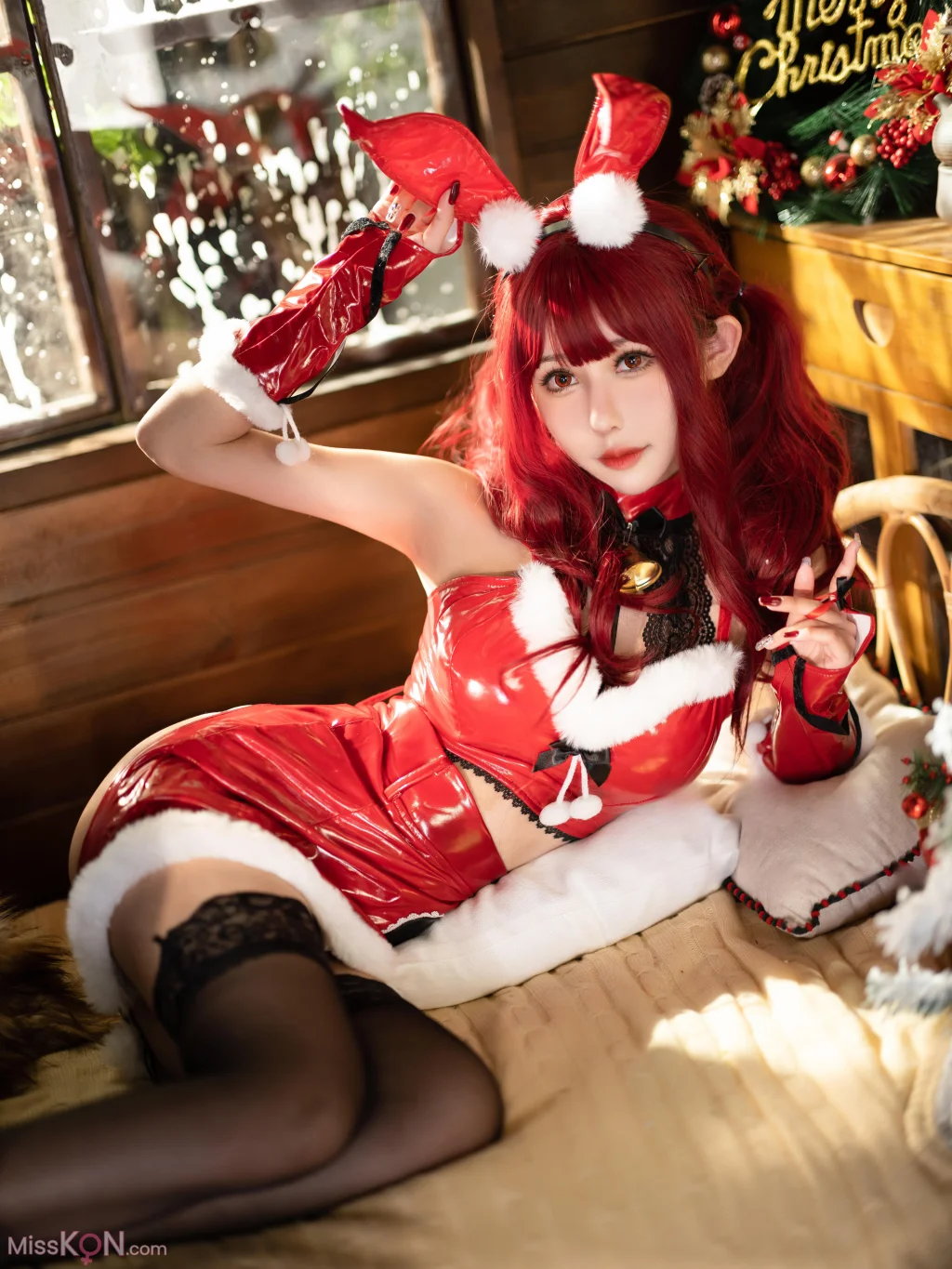 Coser@仙女月: 红色圣诞兔 (32 photos)