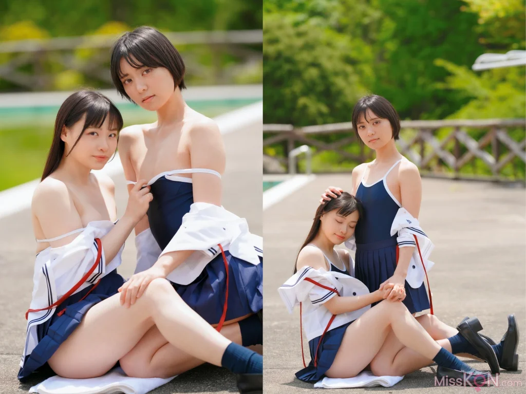 [JP] Kanon Urara (花音うらら) & Monami Suzu (もなみ鈴): Beautiful World (49 photos)