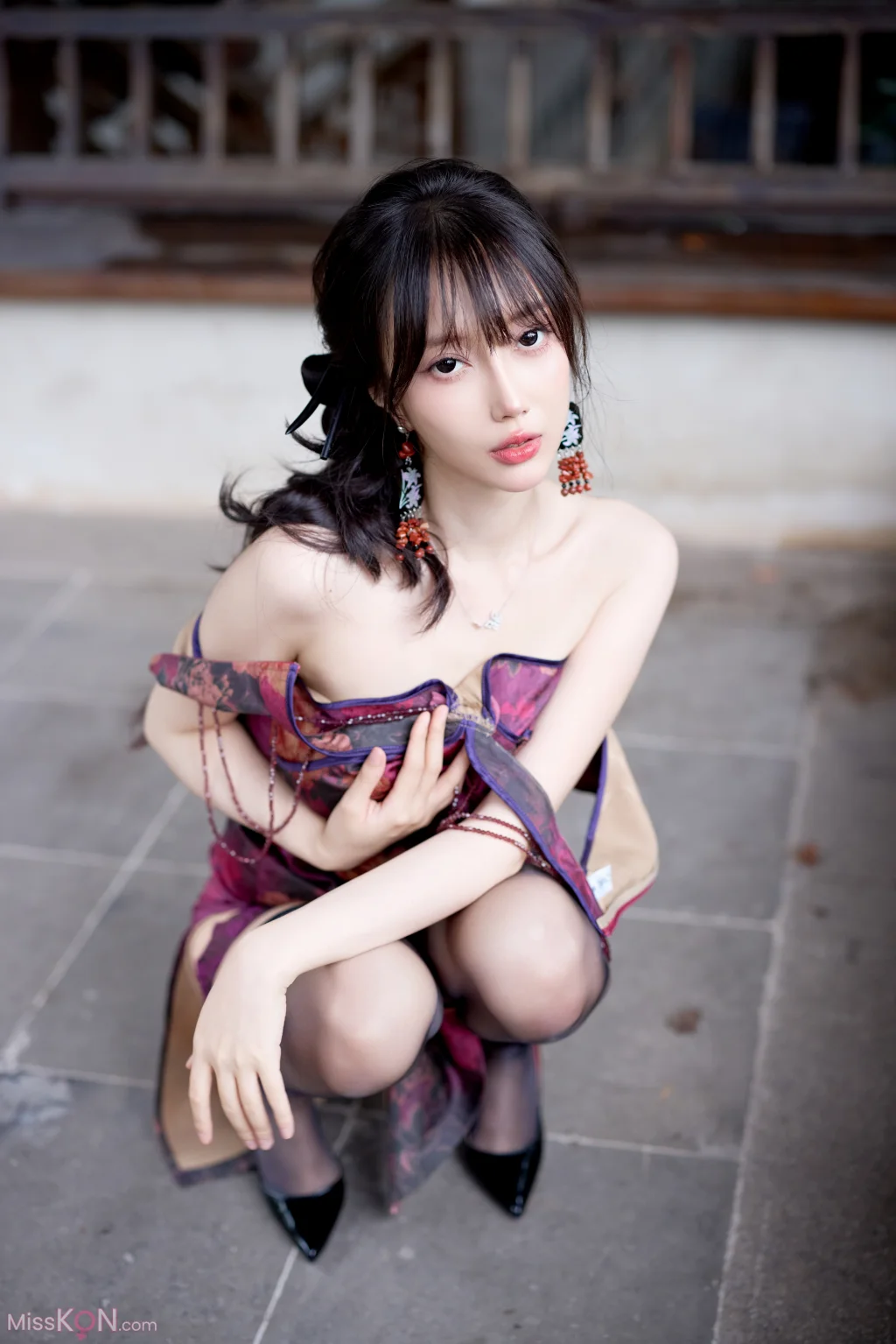 [内购无水印] 玥儿玥er: 秀人网模特 紫色旗袍 (70 photos) – Page 3