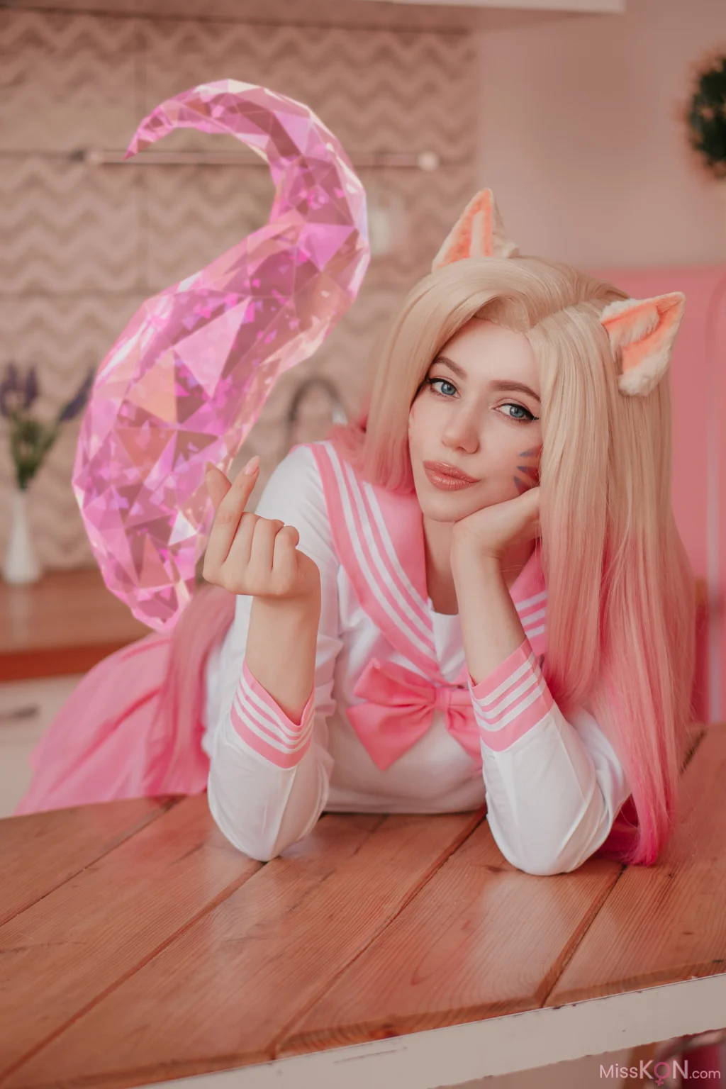 Coser@Alina Becker: Ahri Schoolgirl (118 photos)