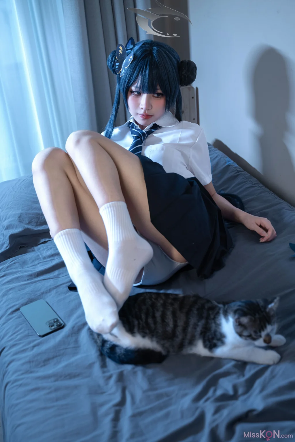 Coser@清水凪: 龙华妃咲JK (52 photos)