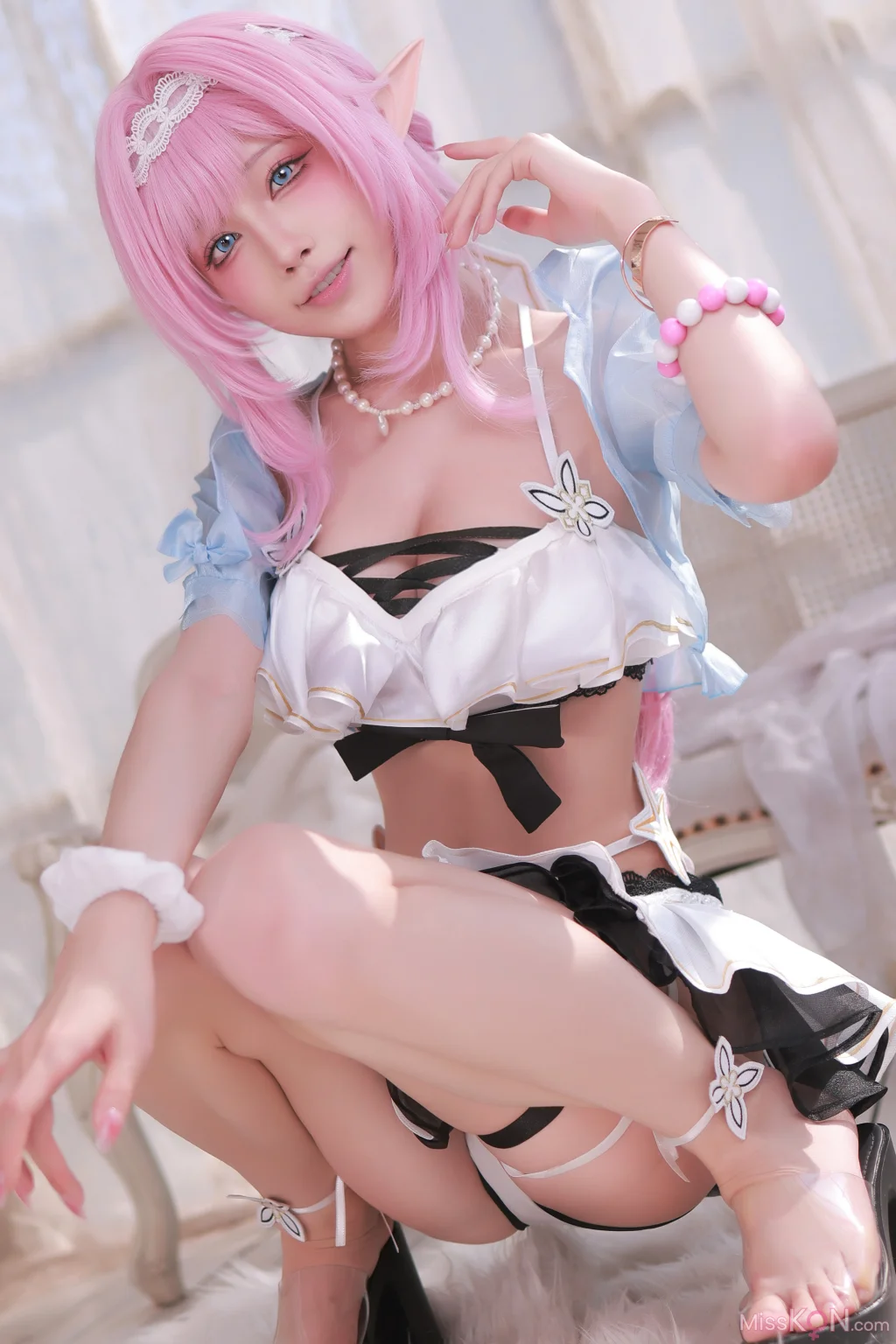 Coser@水淼Aqua: T2 Elysia Swimsuit (Honkai Imapct3) (52 photos)