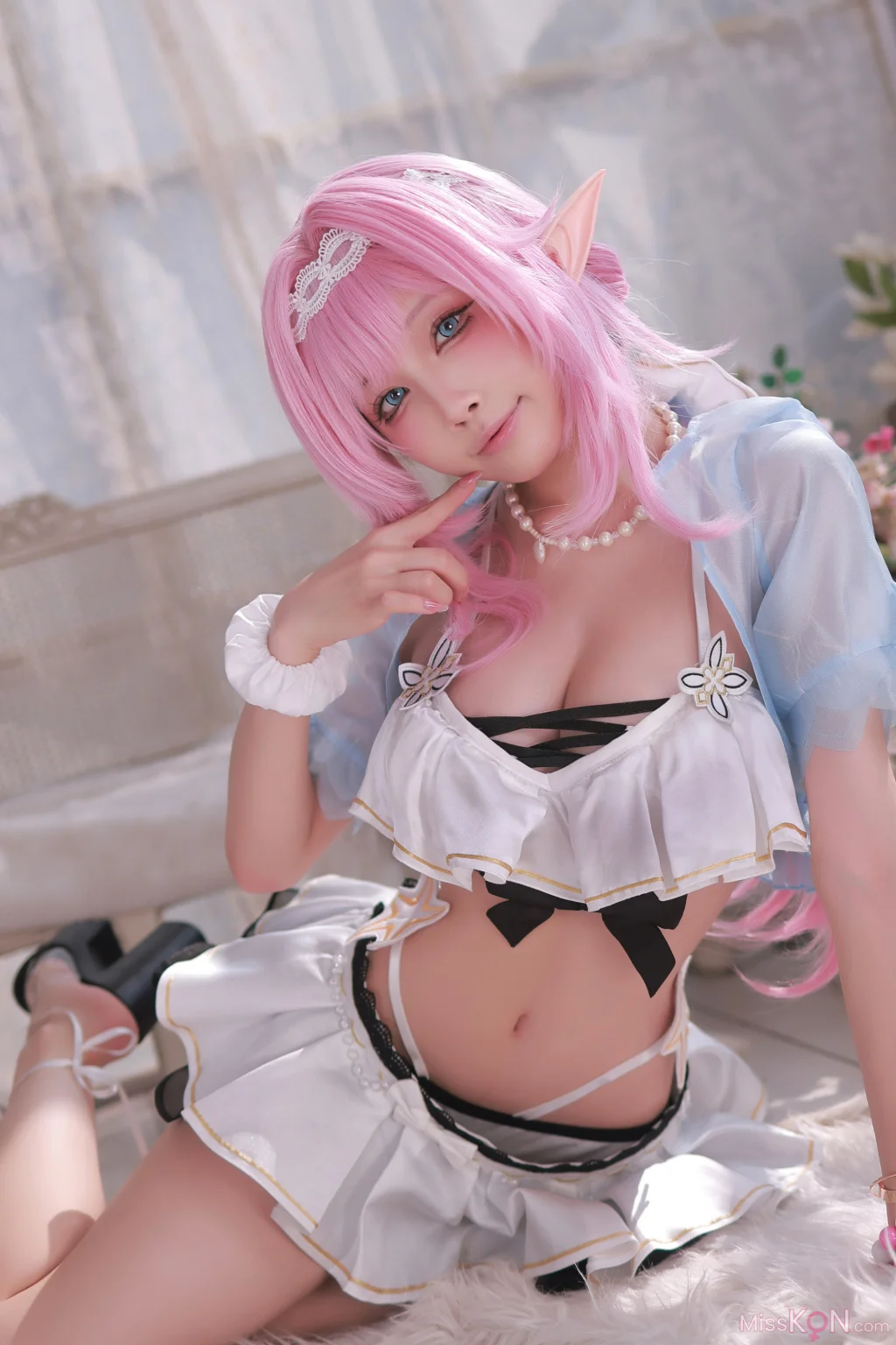 Coser@水淼Aqua: T2 Elysia Swimsuit (Honkai Imapct3) (52 photos)