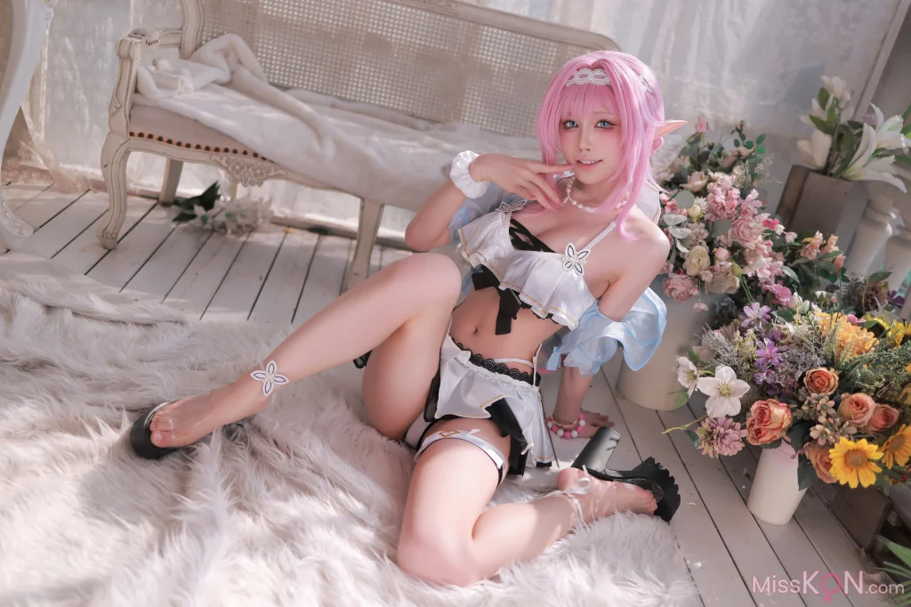 Coser@水淼Aqua: T2 Elysia Swimsuit (Honkai Imapct3) (52 photos)