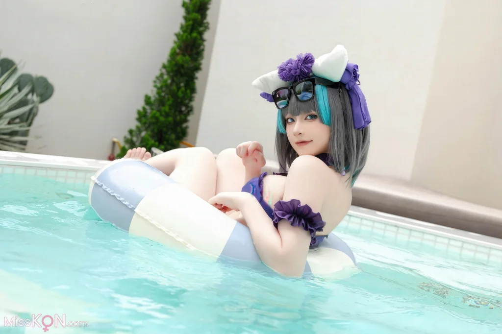 Coser@屿鱼: 柴郡泳装 (29 photos)