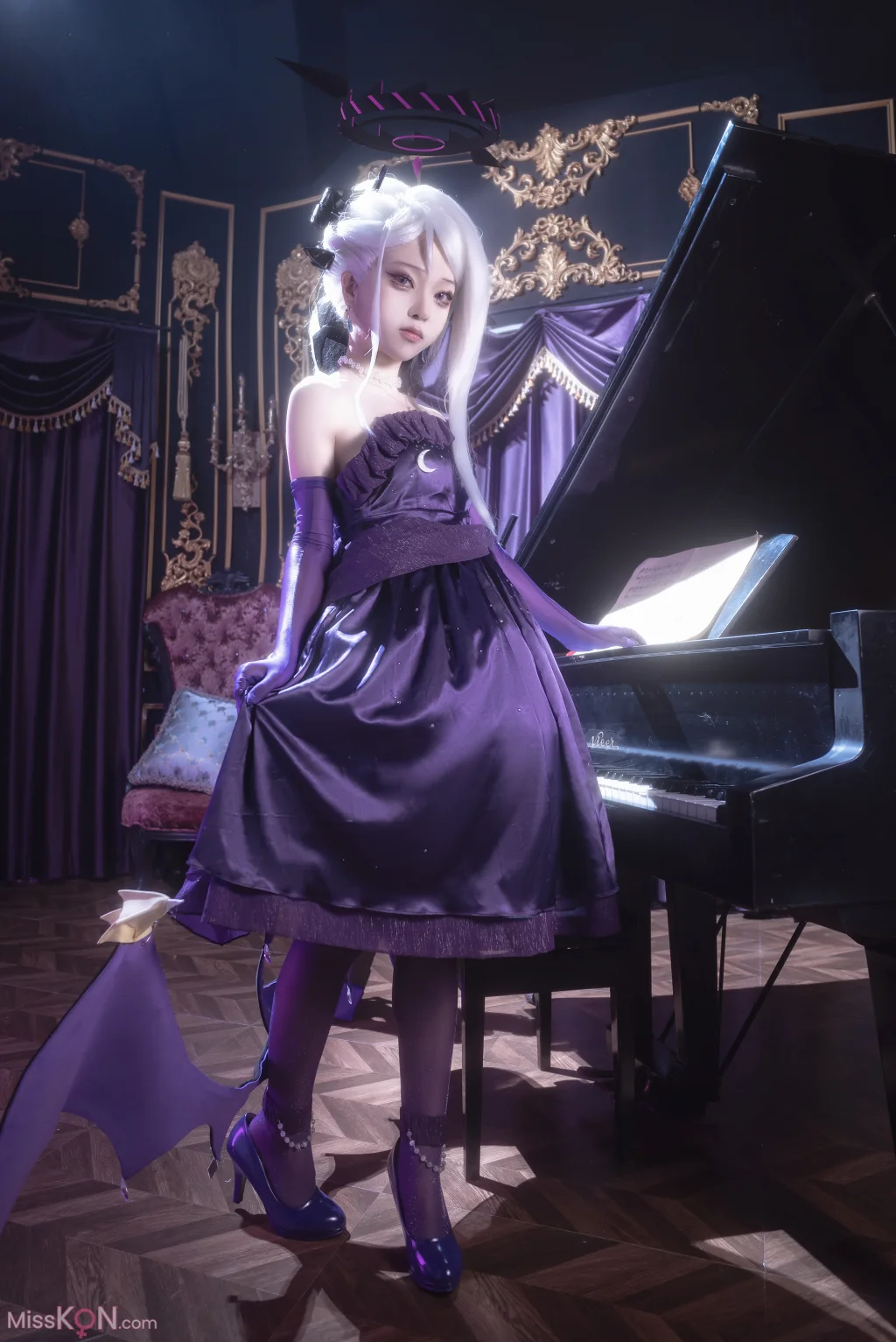 Coser@矢量鱼: 蔚蓝档案 空崎日奈连衣裙 (34 photos)