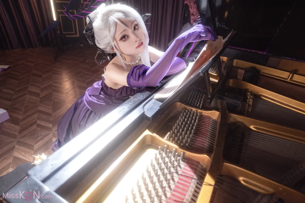 Coser@矢量鱼: 蔚蓝档案 空崎日奈连衣裙 (34 photos)