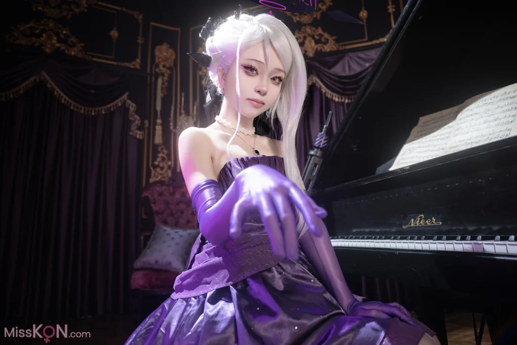 Coser@矢量鱼: 蔚蓝档案 空崎日奈连衣裙 (34 photos)