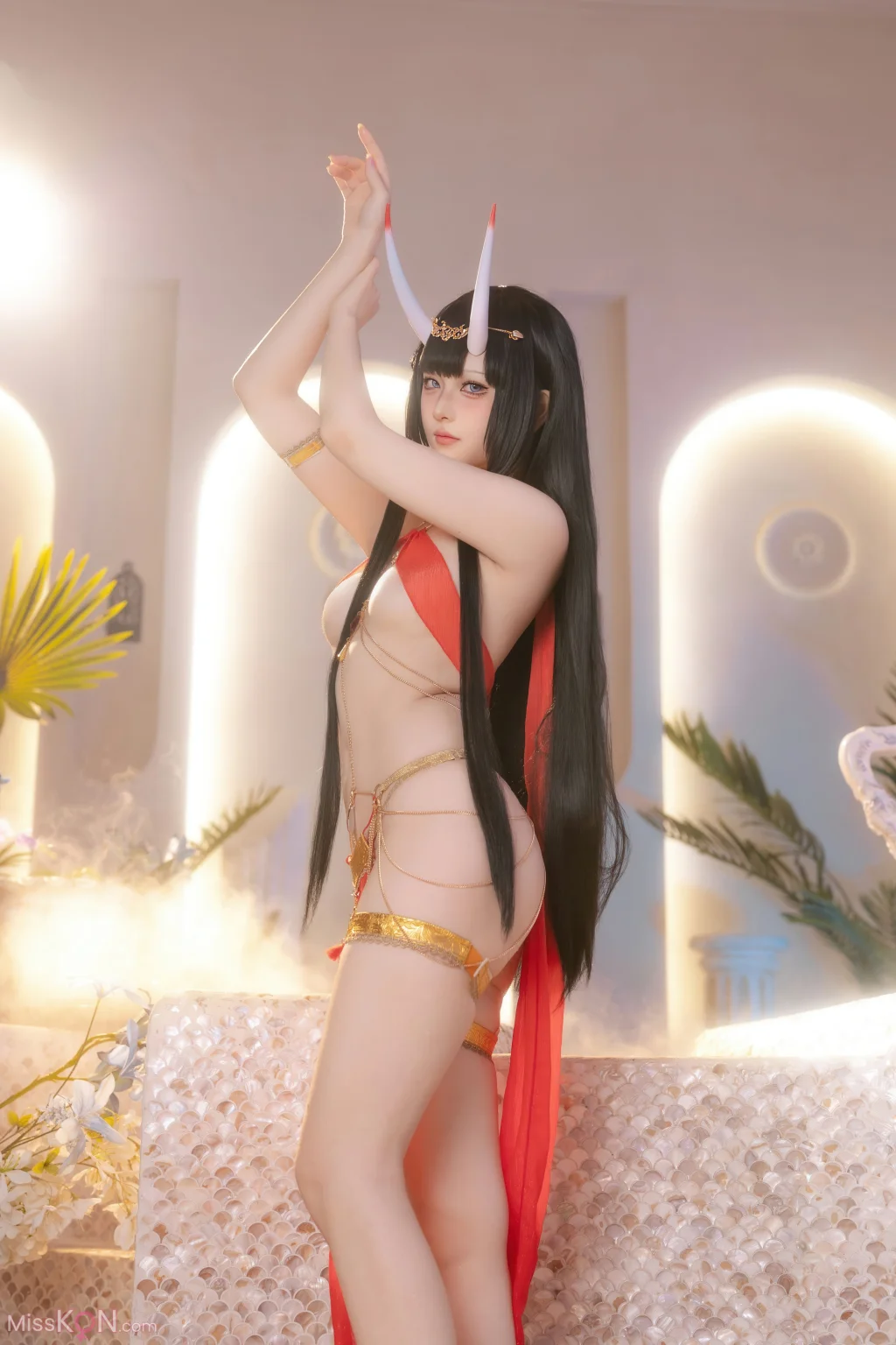 Coser@屿鱼: 碧蓝航线 能代 赤纱浴影 (80 photos)