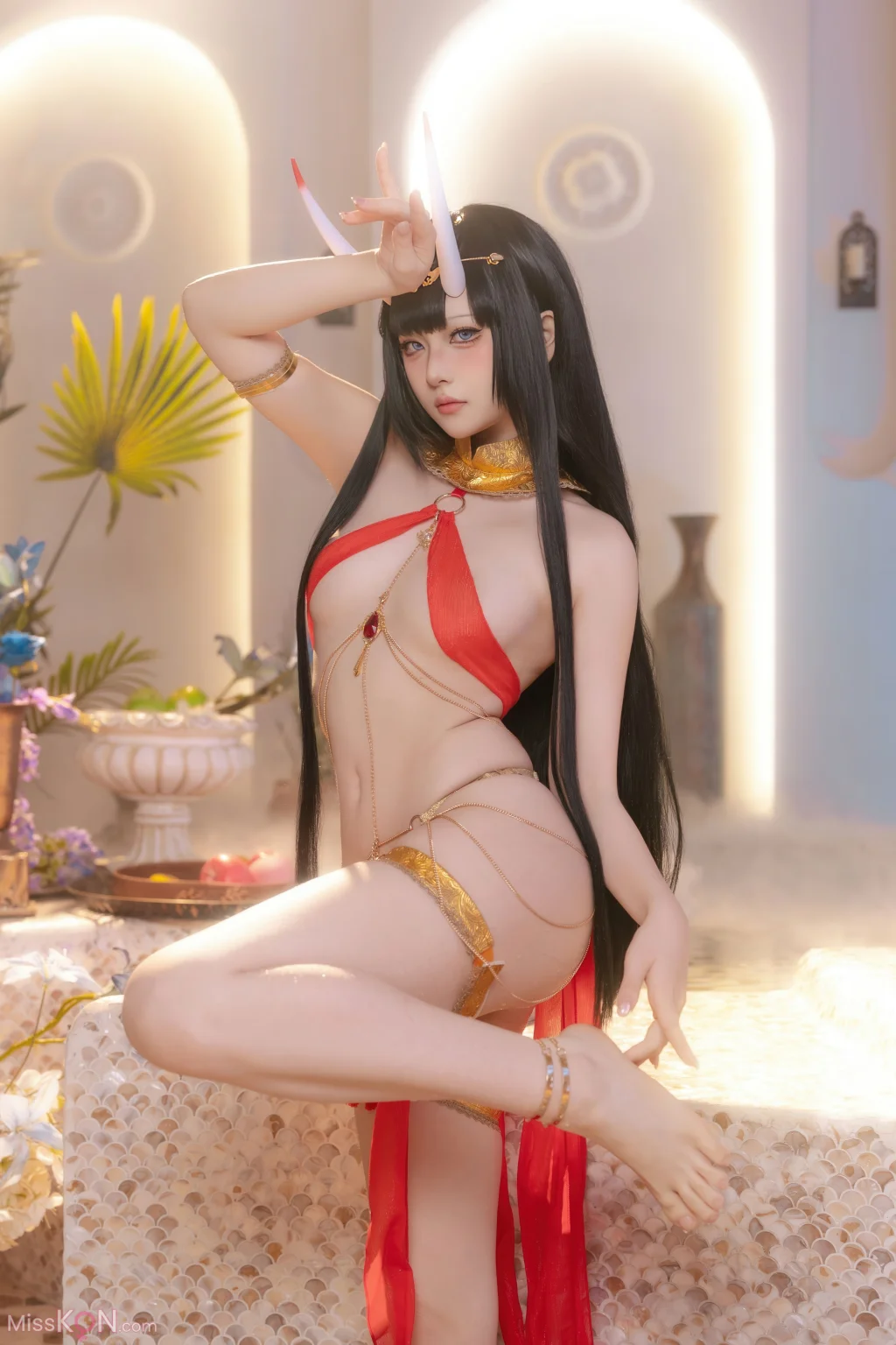 Coser@屿鱼: 碧蓝航线 能代 赤纱浴影 (80 photos)