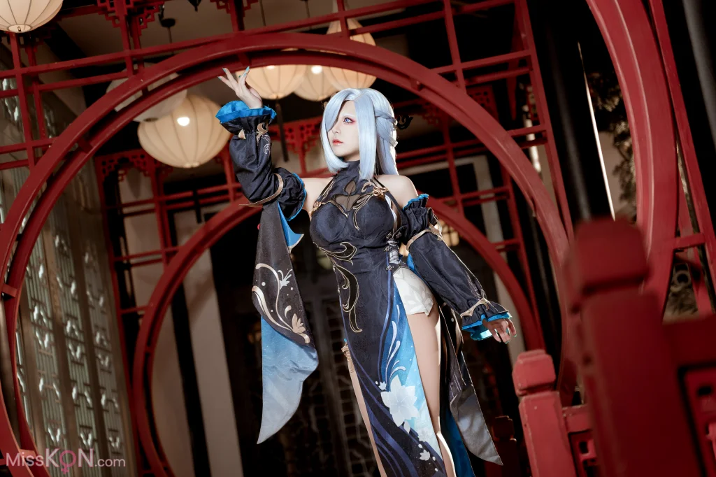 Coser@虎森森: 原神 申鹤 冷花幽露 (35 photos)